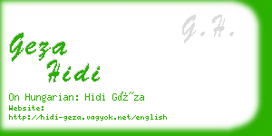 geza hidi business card